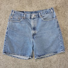 Vintage Levi's 550 Jean Shorts Men Size 36 Y2K Relaxed Fit Medium Wash Denim USA