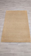 Indo Gabbeh Teppich 140x200cm beige meliert handgeknüpft Schurwolle 45
