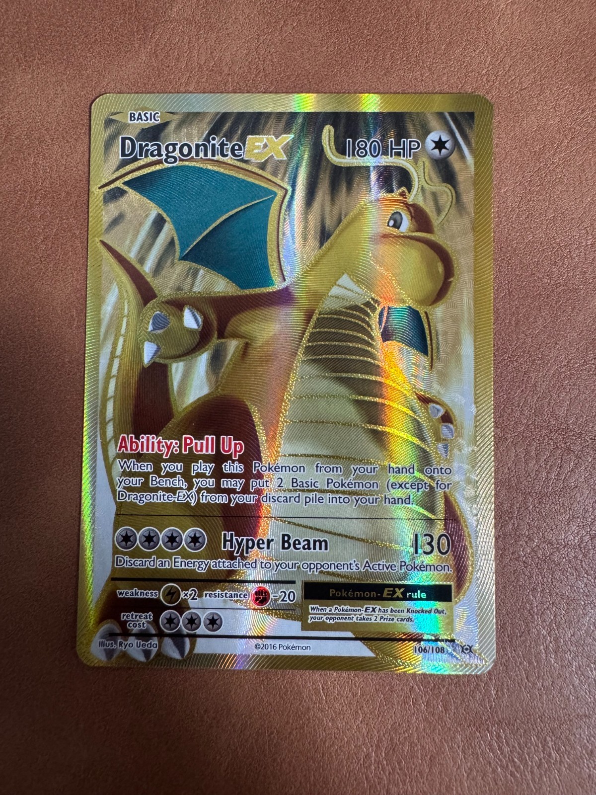 Dragonite EX Full Art Pokemon XY Evolutions #106 NEAR MINT NM