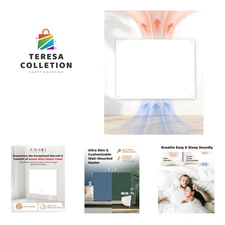 Amaze Heaters 600W Convection Panel Heater w/Wall Mount Kit - Large Room Indo...