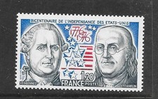 FRANCE 1976 1f20 Bicentenary of American Revolution vf MINT never hinged SG 2126