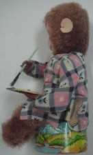 Nomura Toy Little Monkey Wind-Up Artist Tin Toy With Box Working from Japan