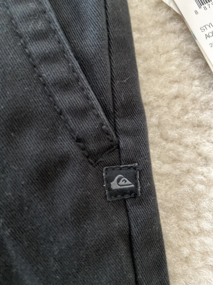 QUIKSILVER Black Pants Boys Size 8 Reg 24” NEW NWT Bottoms Dress - Image 3 of 4