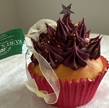 Kurt Adler Soft Foam Cupcake Ornament Christmas Purple Icing Sprinkles 3.25  