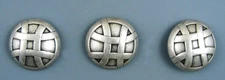 METAL BUTTON SET - ANTIQUE SILVER - 3 BUTTON SET