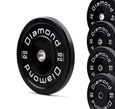 Coppia Dischi BUMPER training Olimpionici DIAMOND Foro Ø50 mm Palestra E Homegym
