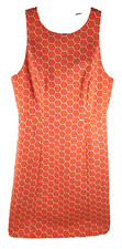 GAP Women's Orange/White Sleeveless Dress Fully Lined Dress Size 6