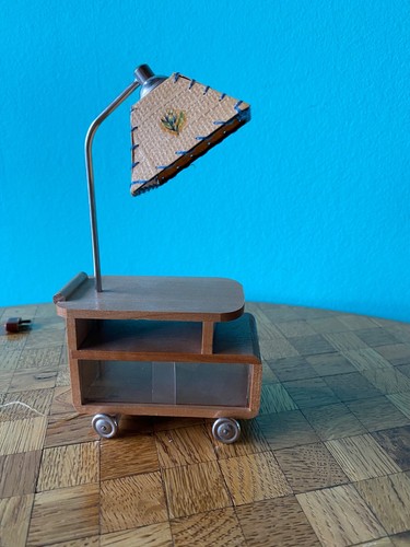 Servierwagen mit Lampe Funktion 40/50er Puppenhaus Puppenstube 1:12 dollhouse - Bild 7 von 9