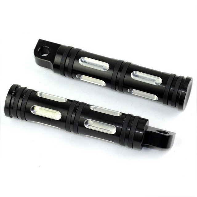 2x Black Foot Peg Footpegs For Harley Touring Davidson Softail VRod