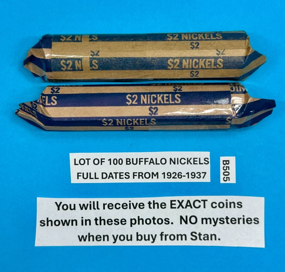 Buffalo Nickels Lot of 100 FULL DATE Coins Dated 1926-1937 ~ SHARP COINS #B505 - Image 2 of 4