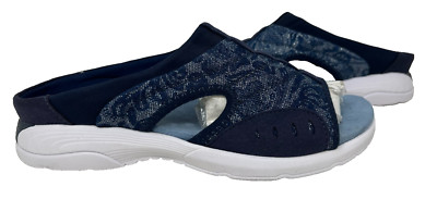Easy Spirit Women's Tracie Slip On Comfort Slide Sandals Navy Blue Size:9.5 137H