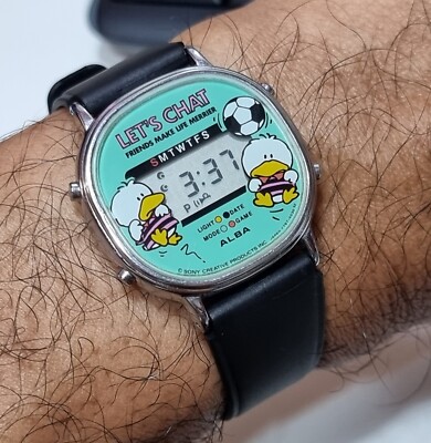 Vintage Seiko Alba Y757-4000 Animate LET'S CHAT FRIENDS MAKE LIFE
