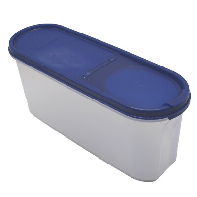Tupperware Modular Mate #2 Super Oval Blue Pour Seal Lid