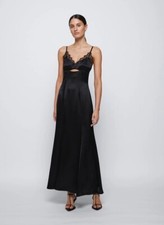 Anna Quan Dress Ink Satin Elle Maxi Size AU 14 / US 10 Slip Dress NWT Cocktail