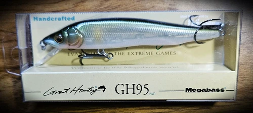 Megabass Great Hunting GH95 Minnow PM Skeleton Ayu - Great Color & Fast Ship!