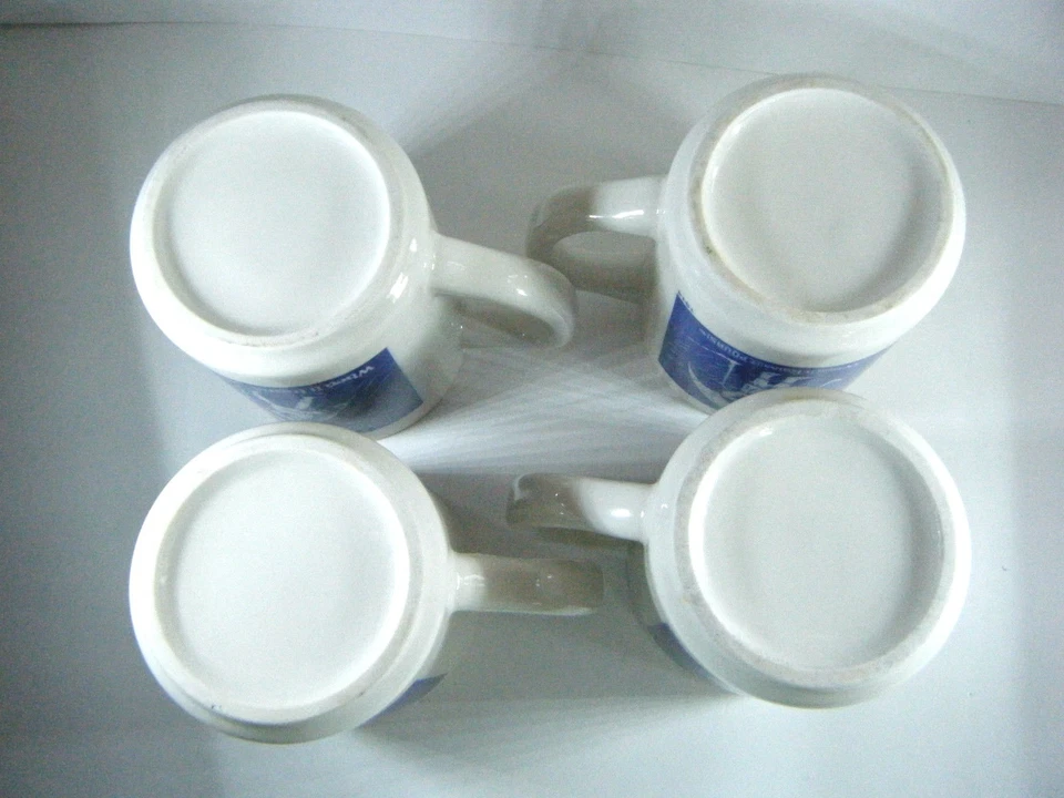 Morton Salt Set Of Four Vintage Ads Coffee Mugs Cups Excellent - Image 2 of 3