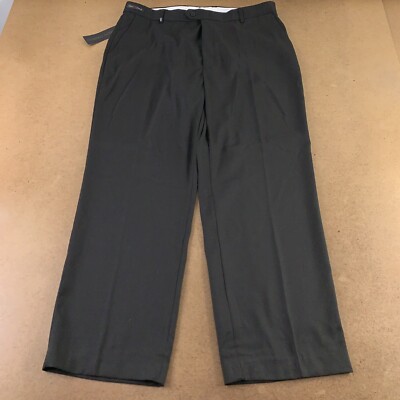 Alberto Cardinali Men's Size 40 x 30 Black Slim Fit Straight Leg Dress Pants NWT
