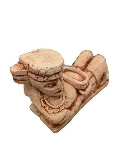 MAYAN GOD OF RAIN CHAC MOOL MEXICAN TERRACOTTA HANDMADE FOLK ART 5” X 3” 10 OZS - 第 8/12 張圖片