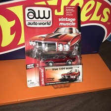 Auto World AW Vintage Muscle 1969 Pontiac Firebird Trans Am 1:64 Scale ULTRA Red