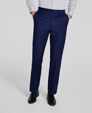 Michael Kors Men's Blue Check Pattern Classic-Fit Fall Pants Size 40W 32L