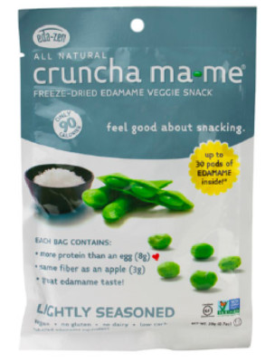 Keto snacks: Eda-Zen Crunch Ma-me low carb Dried Edamame 4 pack (4 carbs)
