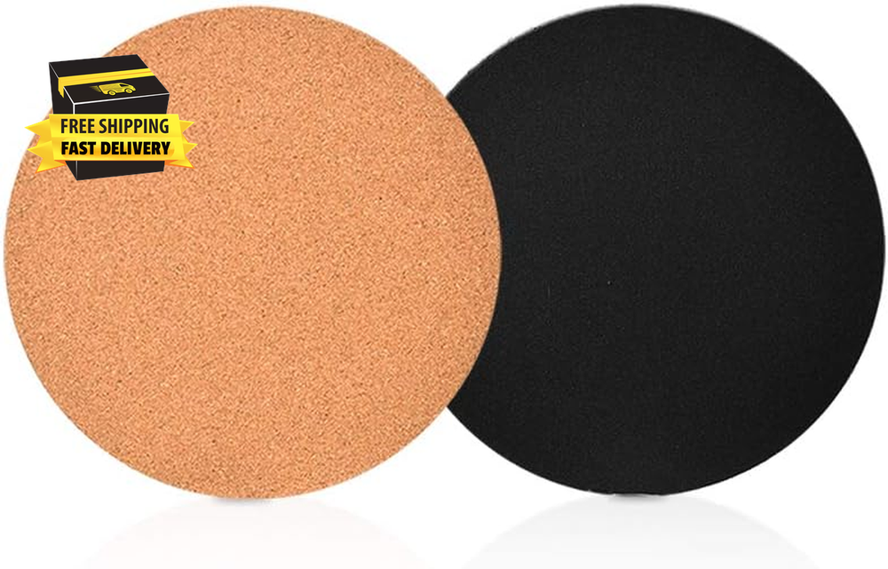 4-inch Cork Coasters with Plastic Base for Plants and Hot Dishes  