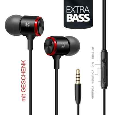 Sport Kopfhörer 3,5 mm AUX In Ear Headset Fitness Sport Schwarz Weiß