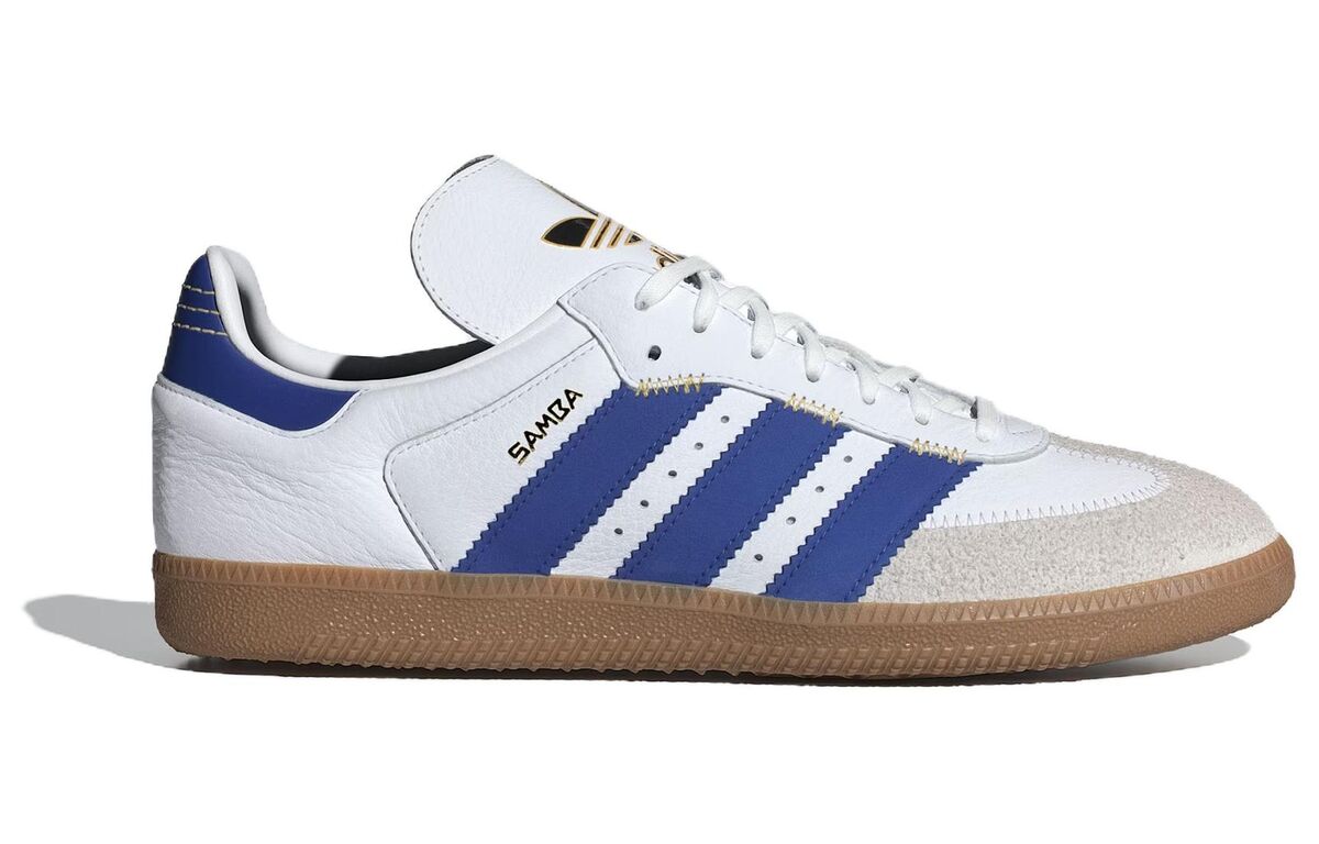 adidas Samba OG Oversized Logo - White Semi Lucid Blue adidas Samba OG Oversized Logo - White Semi Lucid Blue