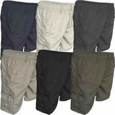 Mens Cargo Shorts King Size Elasticated Summer Combat Pocket Drawstring 3XL-6XL