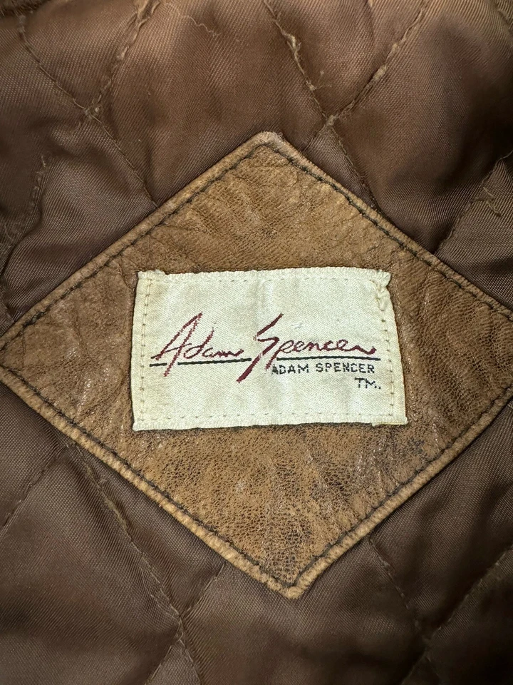 Винтажная мужская копия 70-х годов из выцветшей кожи пилота бомбардировщика ВВС 50-х годов L - Изображение 3 из 4