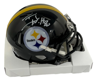 TJ Watt Signed Pittsburgh Steelers Replica Mini Speed Helmet Autograph ...