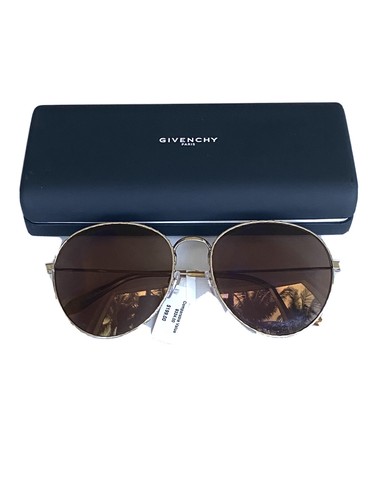 Givenchy Metallo Rotondo Montatura Occhiali da Sole Oro Marrone Lenti Nwt |  eBay