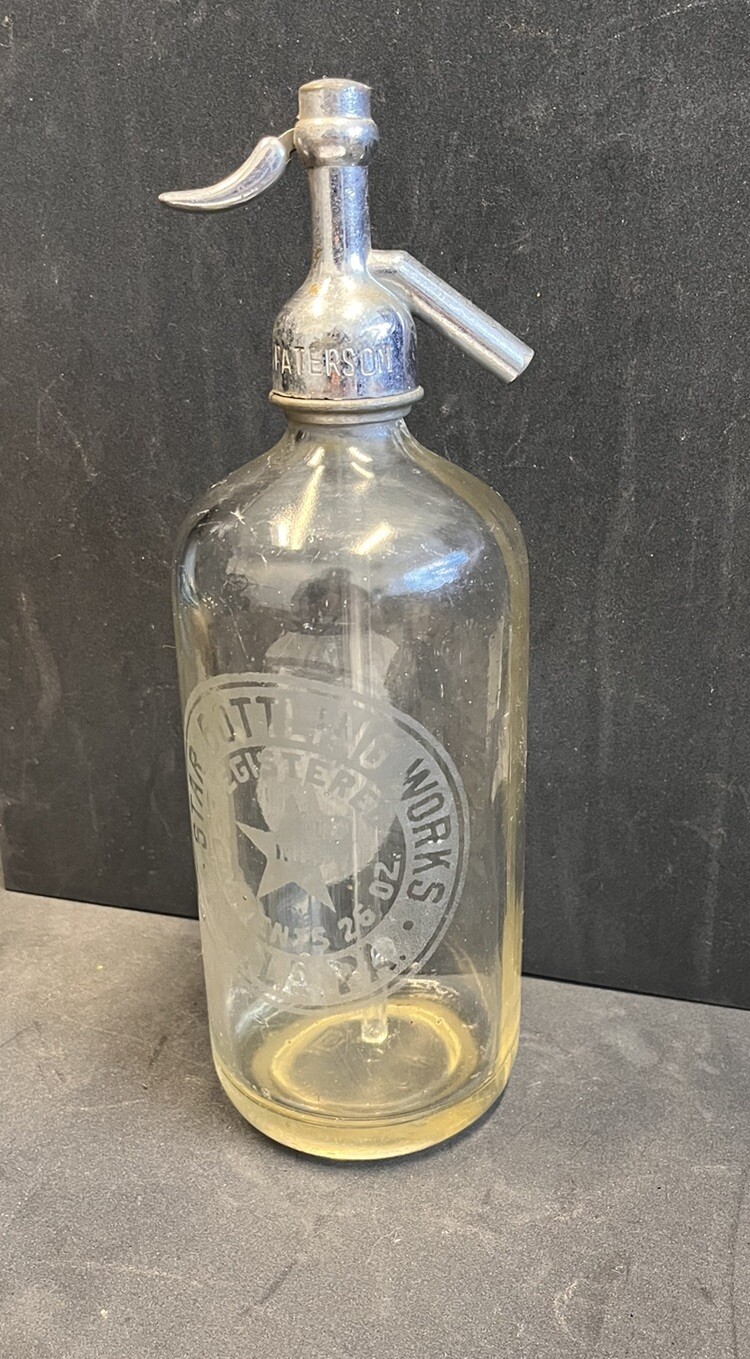 Star Bottling Works Philadelphia Philly Vintage Antique Glass Seltzer Bottle