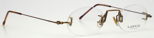 LANVIN 1211 001 Gold Unisex Oval Rimless Eyeglasses 45-21-135 B:32 - Picture 4 of 15