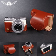 Real Leather Full Camera Case Bag Cover for Panasonic GM1 GM1S GM5 12-32mm Open