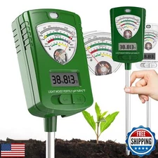 7-in-1 Soil ph Test kit, Soil Tester, Soil Meter of Moisture/Light/Fertility/