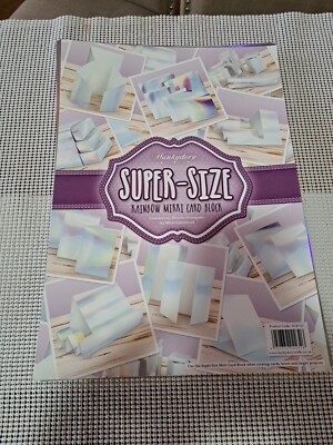 25 Sheets Of  Hunkydory - Super-Size Mirri Card Block A3 - Rainbow