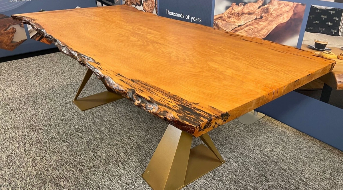 Ancient Kauri Wood Dining Table with natural live edges 3 000 year old timber