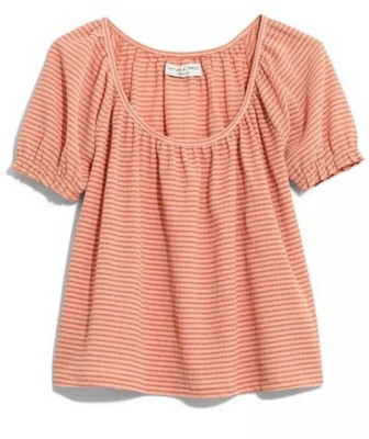 madewell texture and thread peasant top