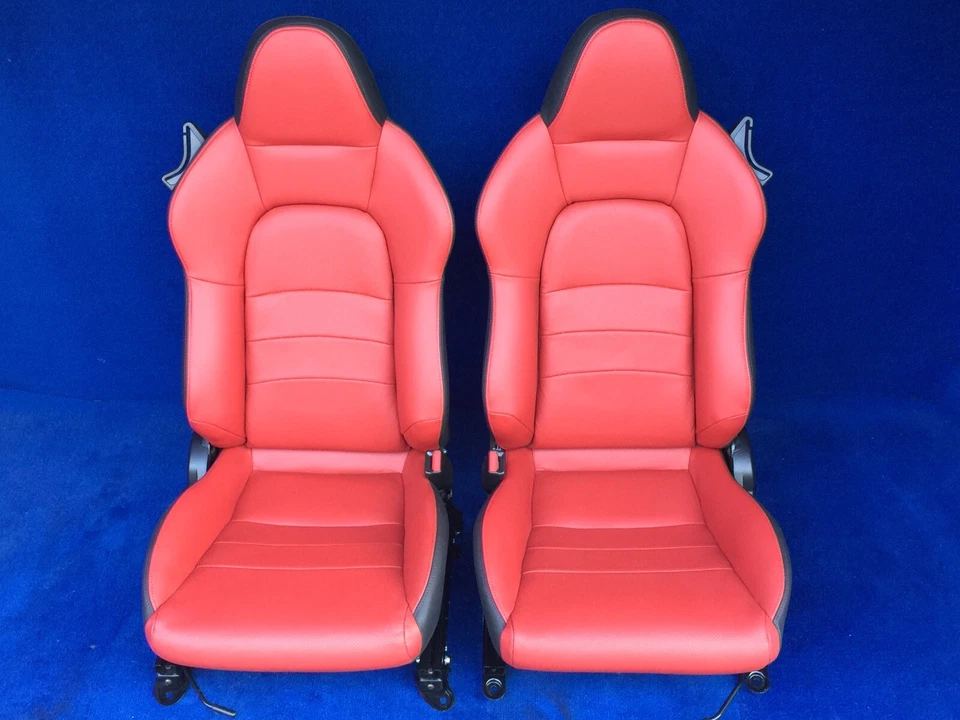 2008 2007 2006 Honda S2000 Show Car Restoration Seats Red Leather - Image 2 of 4