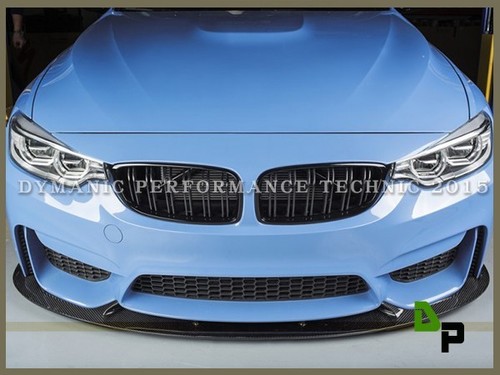 3D Style Carbon Fiber Front Bumper Spoiler Lip For BMW F80 M3 F82 M4 2015-2017 - Picture 2 of 2
