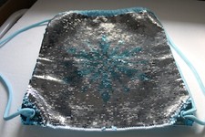 Disney Frozen Flip Sequin Back Bag Shiny Glittering Double Color Snowflake