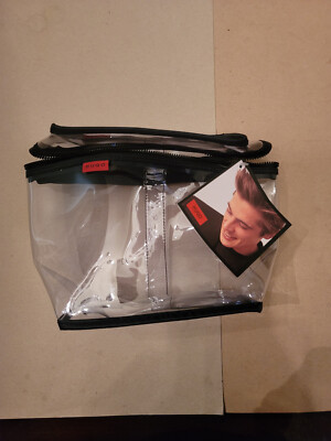 HUGO BOSS CLEAR TOILETRY / MAKEUP BAG - NEW