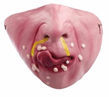 Funny Lower Half Face Mask Gross Halloween Costume Mouth Cover -booger Snot Nose