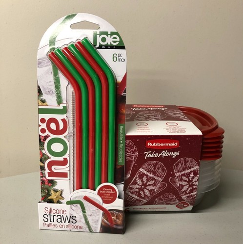 Rubbermaid Take Alongs (6pk) & Joie Silicone Straws (6pk) New