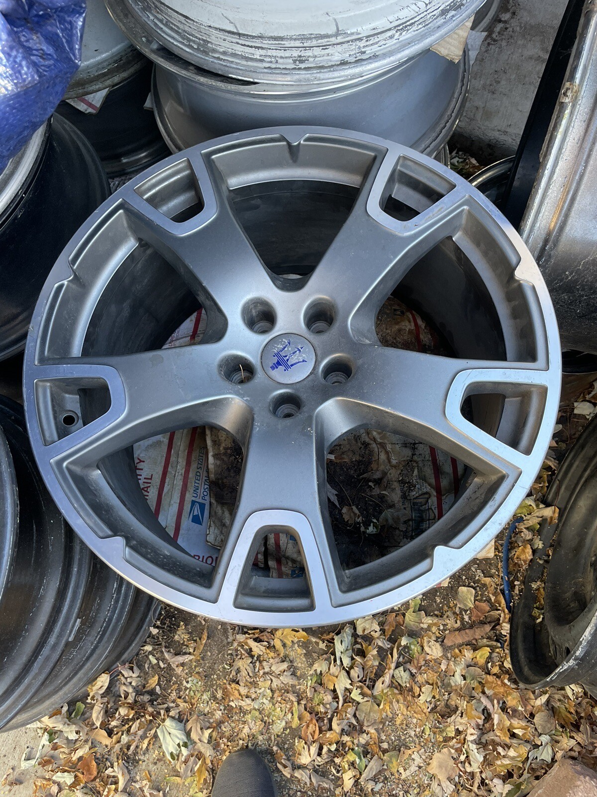 17 18 19 20 MASERATI LEVANTE WHEEL RIM 20X10.5 REAR 5 SPOKE CAP MACHINED OEM