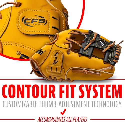 Franklin Sports Baseball + Softball Gloves - Field Master Adult + Youth Baseball - Picture 3 of 8