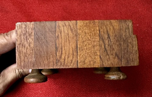 Vtg Ernest Sohn Siamese Teak Butcher Block Mini Footed Cutting Board Danish MCM - Picture 5 of 6