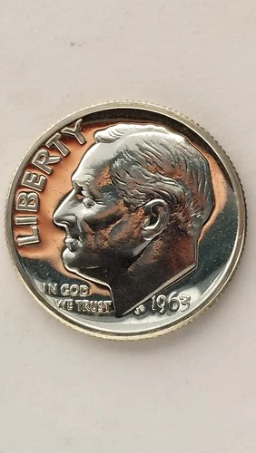 1963 United States Proof Roosevelt Dime