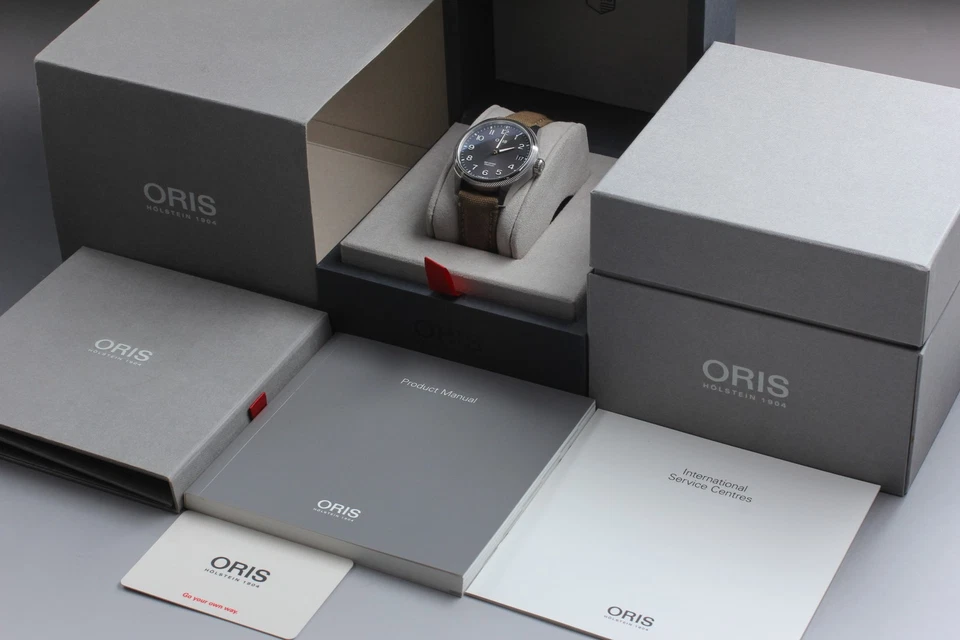 [Caixa de Papel] Relógio Masculino ORIS Big Crown Propilot Date 01 751 7761 4063 Fabricado na Suíça - Imagem 3 de 4